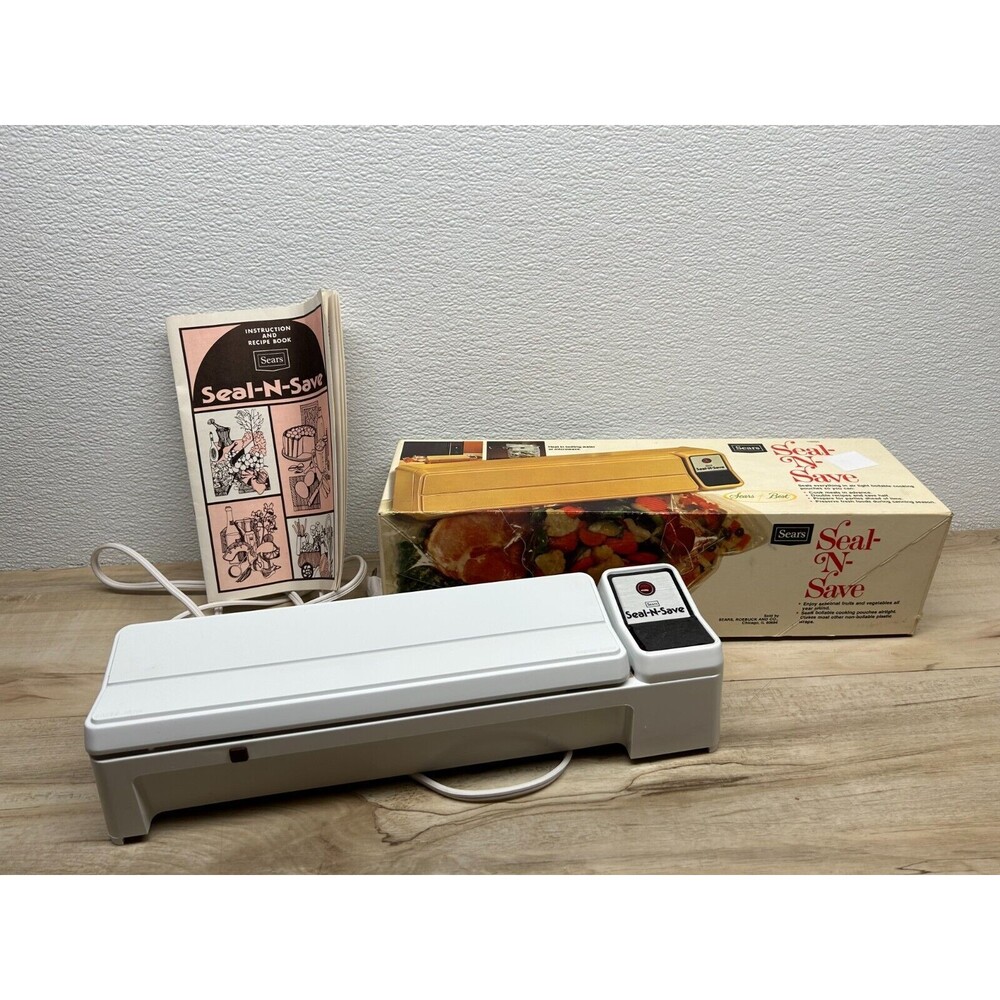 Vtg Sears Seal N Save Cook Save Prepaire Preserve Food Sealing White Machine